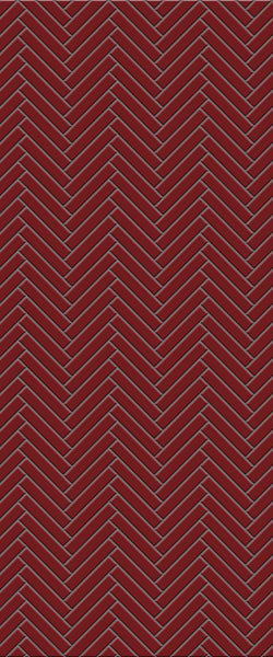 Red Double Herringbone Tile Acrylic Shower Panel 2440mm x 1220mm ( 3mm Thick) - CladdTech