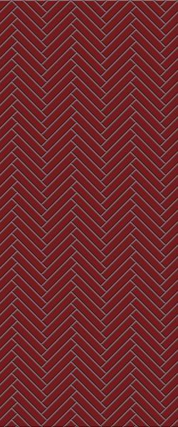 Red Double Herringbone Tile Acrylic Shower Panel 2440mm x 1220mm ( 3mm Thick) - CladdTech