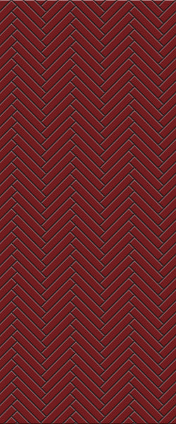 Red Double Herringbone Tile Acrylic Shower Panel 2440mm x 1220mm ( 3mm Thick) - CladdTech