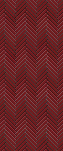 Red Double Herringbone Tile Acrylic Shower Panel 2440mm x 1220mm ( 3mm Thick) - CladdTech