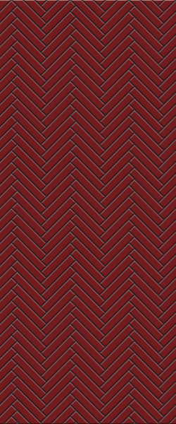 Red Double Herringbone Tile Acrylic Shower Panel 2440mm x 1220mm ( 3mm Thick) - CladdTech