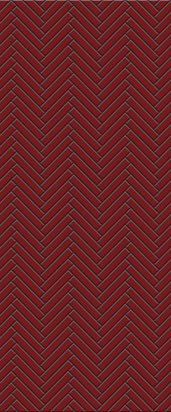 Red Double Herringbone Tile Acrylic Shower Panel 2440mm x 1220mm ( 3mm Thick) - CladdTech