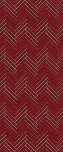 Red Double Herringbone Tile Acrylic Shower Panel 2440mm x 1220mm ( 3mm Thick) - CladdTech