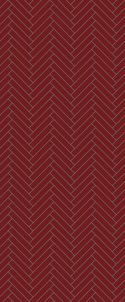 Red Double Herringbone Tile Acrylic Shower Panel 2440mm x 1220mm ( 3mm Thick) - CladdTech