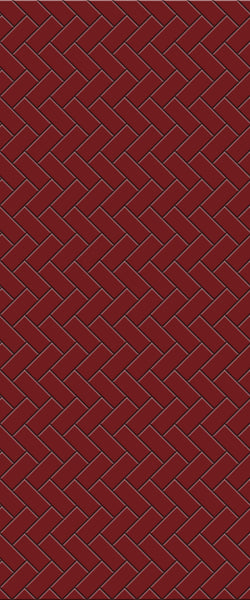 Red Diagonal Herringbone Tile Acrylic Shower Panel 2440mm x 1220mm ( 3mm Thick) - CladdTech