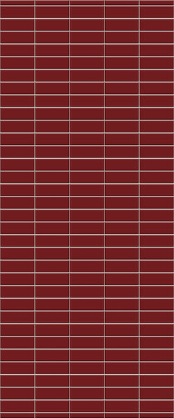 Red Horizontal Block Tile Acrylic Shower Panel 2440mm x 1220mm ( 3mm Thick) - CladdTech