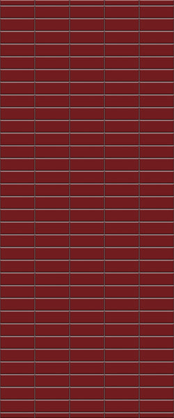 Red Horizontal Block Tile Acrylic Shower Panel 2440mm x 1220mm ( 3mm Thick) - CladdTech