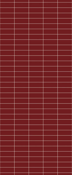 Red Horizontal Block Tile Acrylic Shower Panel 2440mm x 1220mm ( 3mm Thick) - CladdTech