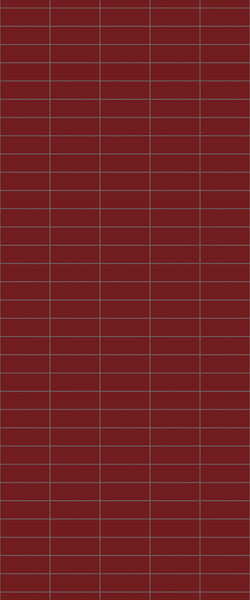 Red Horizontal Block Tile Acrylic Shower Panel 2440mm x 1220mm ( 3mm Thick) - CladdTech