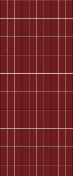 Red Vertical Block Tile Acrylic Shower Panel 2440mm x 1220mm ( 3mm Thick) - CladdTech