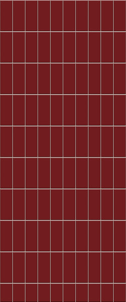 Red Vertical Block Tile Acrylic Shower Panel 2440mm x 1220mm ( 3mm Thick) - CladdTech