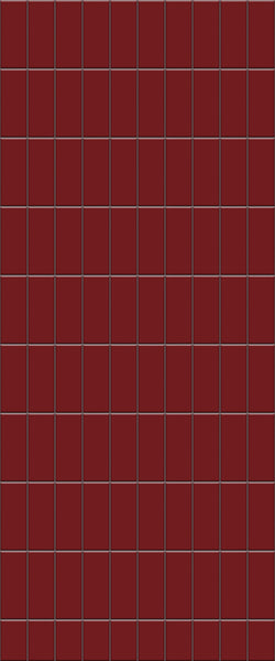 Red Vertical Block Tile Acrylic Shower Panel 2440mm x 1220mm ( 3mm Thick) - CladdTech