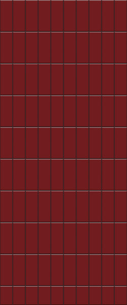 Red Vertical Block Tile Acrylic Shower Panel 2440mm x 1220mm ( 3mm Thick) - CladdTech