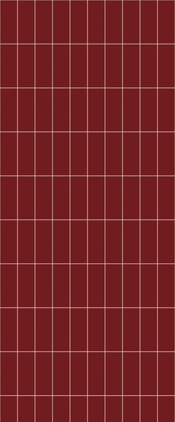 Red Vertical Block Tile Acrylic Shower Panel 2440mm x 1220mm ( 3mm Thick) - CladdTech