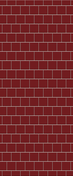 Red Large Square's Tile Acrylic Shower Wall Panel 2440mm x 1220mm ( 3mm Thick) - CladdTech