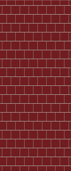 Red Large Square's Tile Acrylic Shower Wall Panel 2440mm x 1220mm ( 3mm Thick) - CladdTech