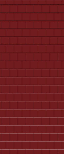 Red Large Square's Tile Acrylic Shower Wall Panel 2440mm x 1220mm ( 3mm Thick) - CladdTech