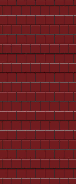 Red Large Square's Tile Acrylic Shower Wall Panel 2440mm x 1220mm ( 3mm Thick) - CladdTech