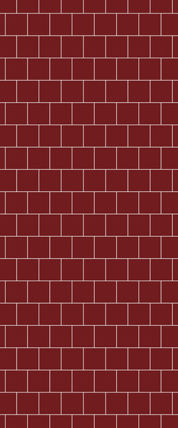 Red Large Square's Tile Acrylic Shower Wall Panel 2440mm x 1220mm ( 3mm Thick) - CladdTech