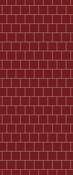 Red Large Square's Tile Acrylic Shower Wall Panel 2440mm x 1220mm ( 3mm Thick) - CladdTech