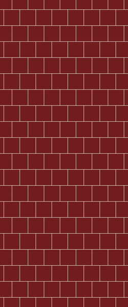 Red Large Square's Tile Acrylic Shower Wall Panel 2440mm x 1220mm ( 3mm Thick) - CladdTech