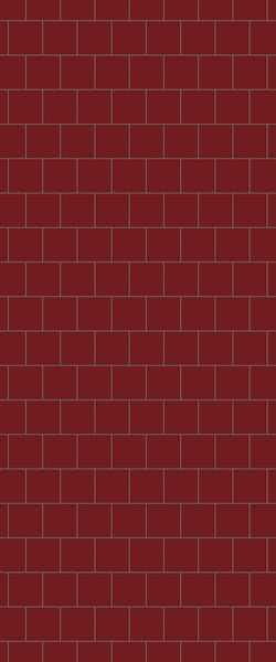 Red Large Square's Tile Acrylic Shower Wall Panel 2440mm x 1220mm ( 3mm Thick) - CladdTech
