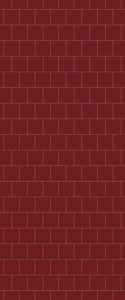 Red Large Square's Tile Acrylic Shower Wall Panel 2440mm x 1220mm ( 3mm Thick) - CladdTech