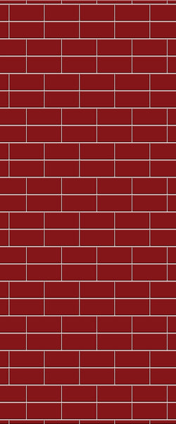 Red Brickbond Tile Acrylic Shower Wall Panel 2440mm x 1220mm ( 3mm Thick) - CladdTech