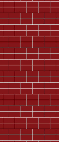 Red Brickbond Tile Acrylic Shower Wall Panel 2440mm x 1220mm ( 3mm Thick) - CladdTech