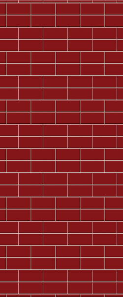 Red Brickbond Tile Acrylic Shower Wall Panel 2440mm x 1220mm ( 3mm Thick) - CladdTech