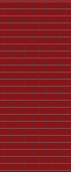 Red Brickbond Tile Acrylic Shower Wall Panel 2440mm x 1220mm ( 3mm Thick) - CladdTech