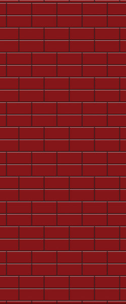 Red Brickbond Tile Acrylic Shower Wall Panel 2440mm x 1220mm ( 3mm Thick) - CladdTech