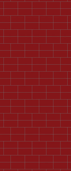 Red Brickbond Tile Acrylic Shower Wall Panel 2440mm x 1220mm ( 3mm Thick) - CladdTech
