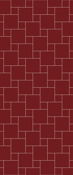 Red Pin Wheel Tile Acrylic Shower Wall Panel 2440mm x 1220mm ( 3mm Thick) - CladdTech