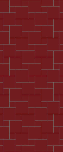 Red Pin Wheel Tile Acrylic Shower Wall Panel 2440mm x 1220mm ( 3mm Thick) - CladdTech