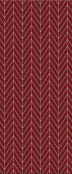 Red Chevron Tile Acrylic Shower Wall Panel 2440mm x 1220mm ( 3mm Thick) - CladdTech