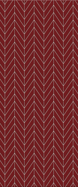 Red Chevron Tile Acrylic Shower Wall Panel 2440mm x 1220mm ( 3mm Thick) - CladdTech