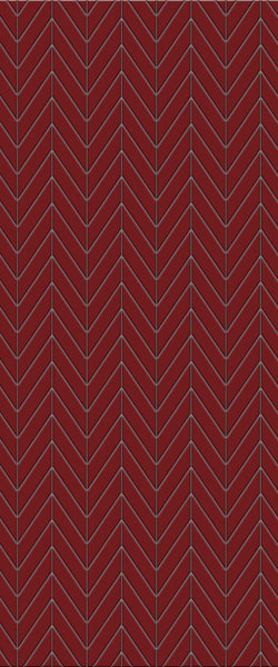 Red Chevron Tile Acrylic Shower Wall Panel 2440mm x 1220mm ( 3mm Thick) - CladdTech