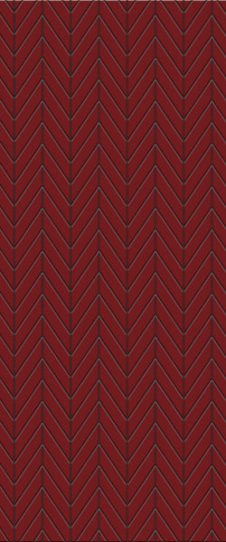 Red Chevron Tile Acrylic Shower Wall Panel 2440mm x 1220mm ( 3mm Thick) - CladdTech