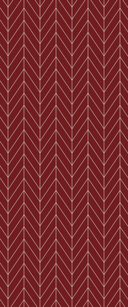 Red Chevron Tile Acrylic Shower Wall Panel 2440mm x 1220mm ( 3mm Thick) - CladdTech
