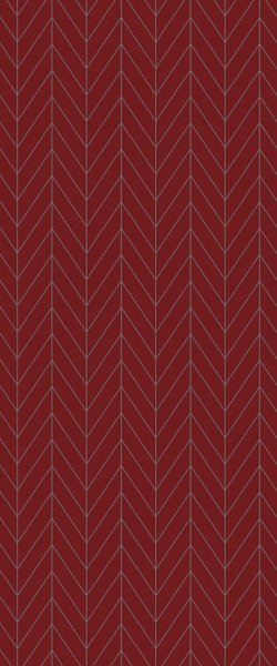 Red Chevron Tile Acrylic Shower Wall Panel 2440mm x 1220mm ( 3mm Thick) - CladdTech
