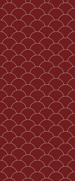 Red Fishscales Tile Acrylic Shower Panel 2440mm x 1220mm (3mm Thick) - CladdTech