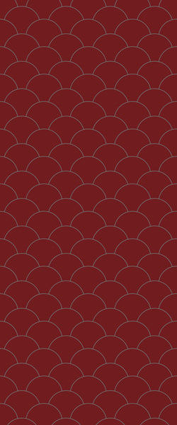 Red Fishscales Tile Acrylic Shower Panel 2440mm x 1220mm (3mm Thick) - CladdTech