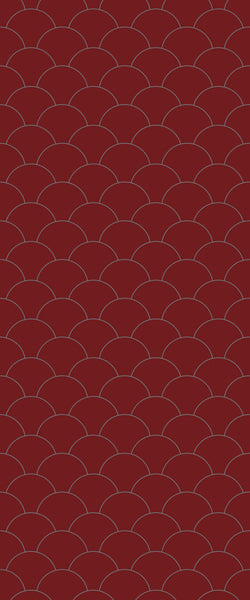 Red Fishscales Tile Acrylic Shower Panel 2440mm x 1220mm (3mm Thick) - CladdTech