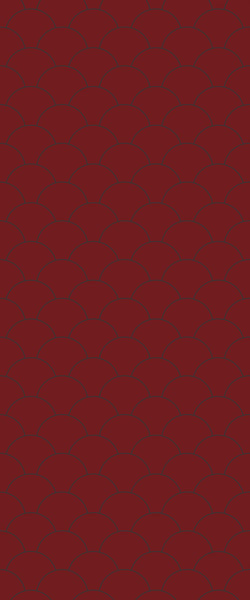 Red Fishscales Tile Acrylic Shower Panel 2440mm x 1220mm (3mm Thick) - CladdTech