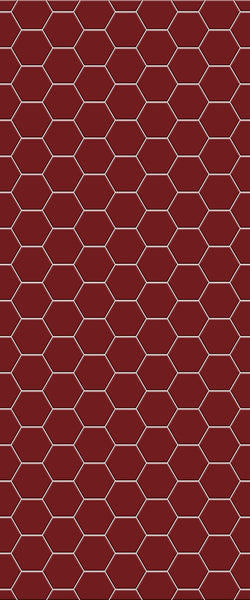 Red Hexagon Tile Acrylic Wall Panel 2440mm x 1220mm (3mm Thick) - CladdTech