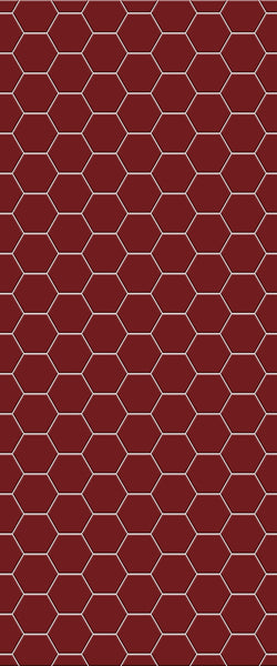 Red Hexagon Tile Acrylic Wall Panel 2440mm x 1220mm (3mm Thick) - CladdTech