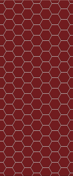 Red Hexagon Tile Acrylic Wall Panel 2440mm x 1220mm (3mm Thick) - CladdTech