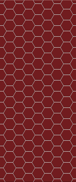 Red Hexagon Tile Acrylic Wall Panel 2440mm x 1220mm (3mm Thick) - CladdTech