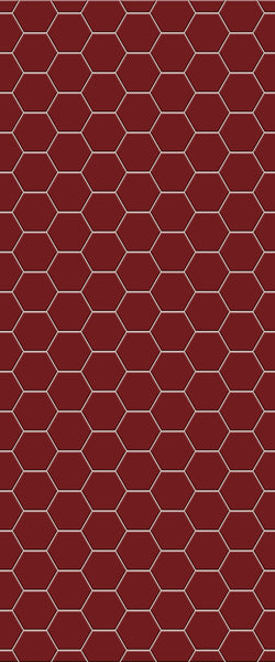 Red Hexagon Tile Acrylic Wall Panel 2440mm x 1220mm (3mm Thick) - CladdTech